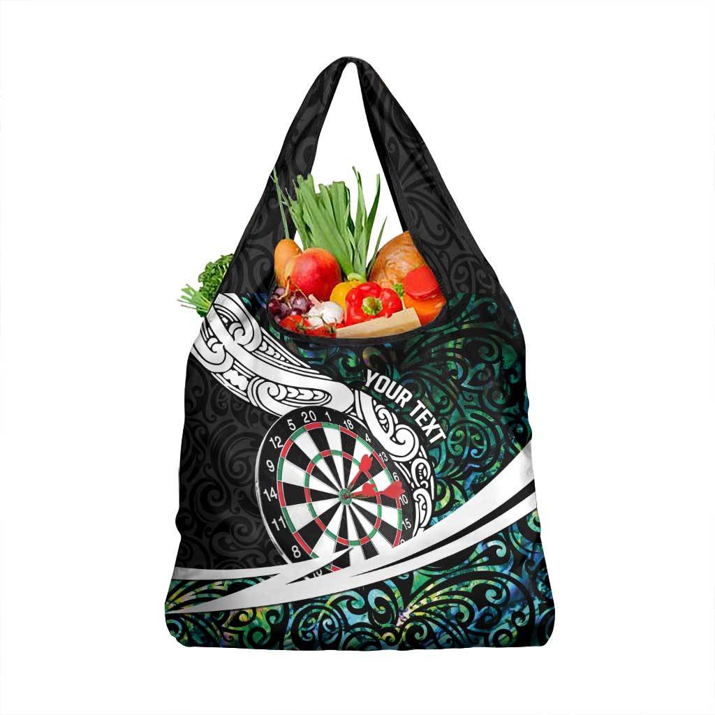 Personalized NZ Darts Grocery Bag Paua Shell Maori Koru Whakairo LT7 1-pack One Size Colorful - Polynesian Pride