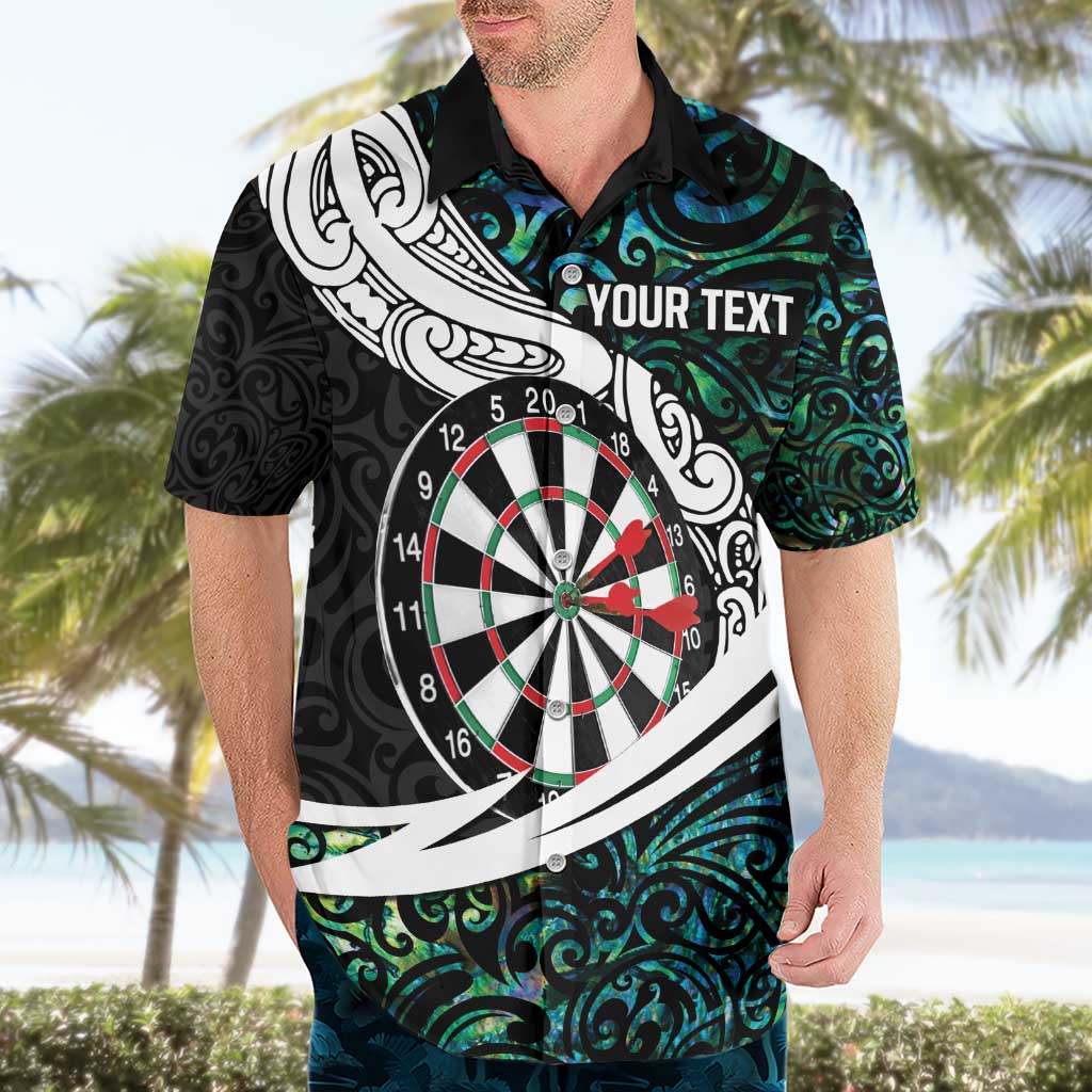 Personalized NZ Darts Hawaiian Shirt Paua Shell Maori Koru Whakairo LT7 - Polynesian Pride