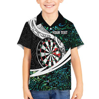 Personalized NZ Darts Hawaiian Shirt Paua Shell Maori Koru Whakairo LT7 - Polynesian Pride