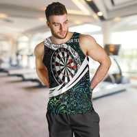 Personalized NZ Darts Men Tank Top Paua Shell Maori Koru Whakairo LT7 Colorful - Polynesian Pride