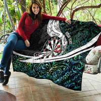 Personalized NZ Darts Quilt Paua Shell Maori Koru Whakairo - Polynesian Pride