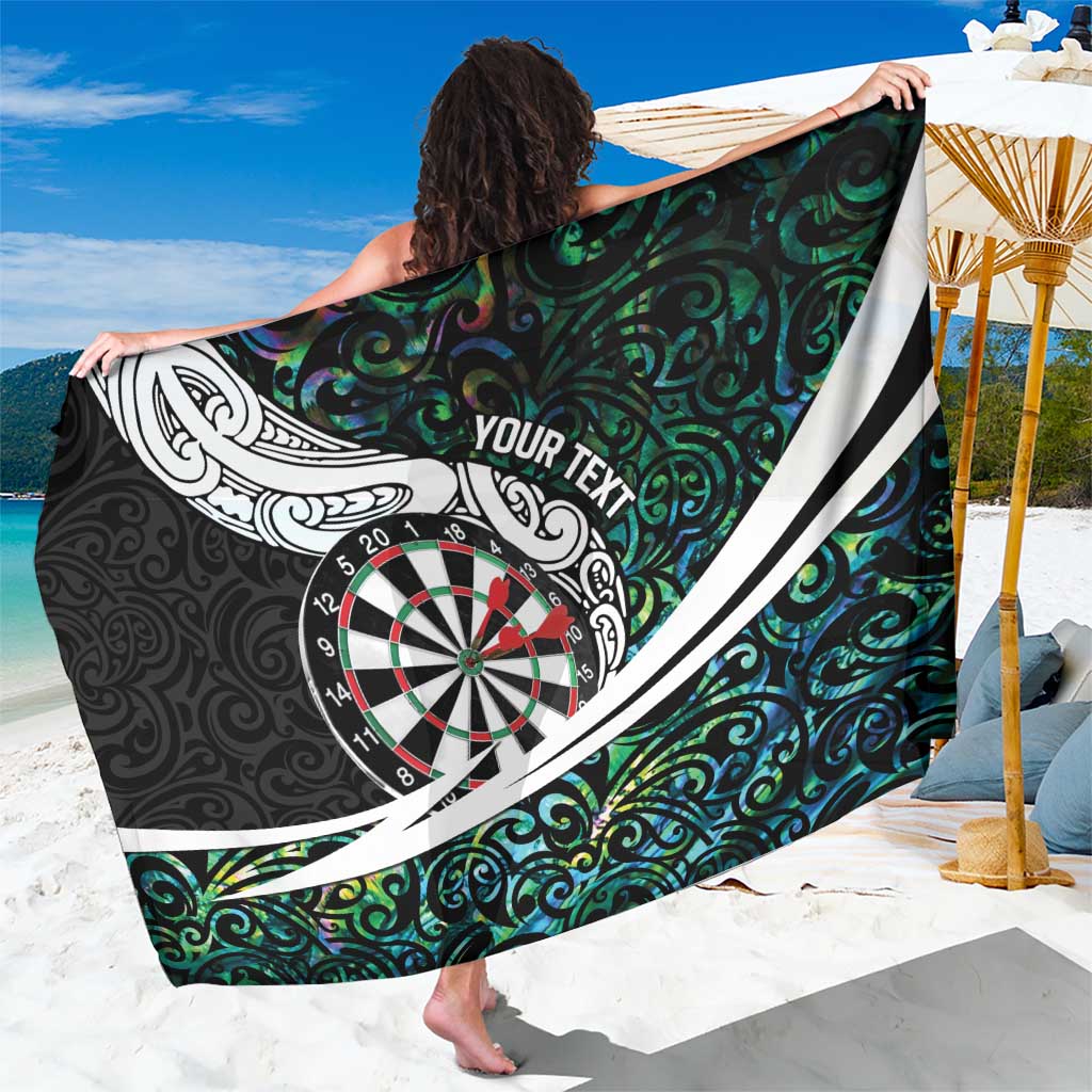 Personalized NZ Darts Sarong Paua Shell Maori Koru Whakairo - Polynesian Pride