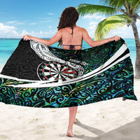 Personalized NZ Darts Sarong Paua Shell Maori Koru Whakairo - Polynesian Pride