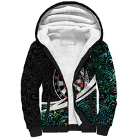 Personalized NZ Darts Sherpa Hoodie Paua Shell Maori Koru Whakairo LT7 Unisex Colorful - Polynesian Pride