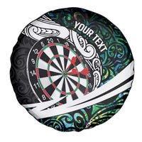 Personalized NZ Darts Spare Tire Cover Paua Shell Maori Koru Whakairo - Polynesian Pride