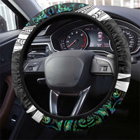 NZ Darts Steering Wheel Cover Paua Shell Maori Koru Whakairo LT7 - Polynesian Pride