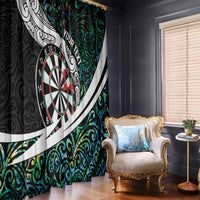 Personalized NZ Darts Window Curtain Paua Shell Maori Koru Whakairo - Polynesian Pride
