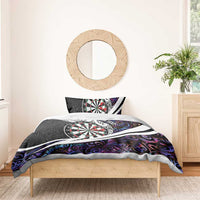 Personalized NZ Darts Bedding Set Paua Shell Maori Koru Whakairo - Purple - Polynesian Pride