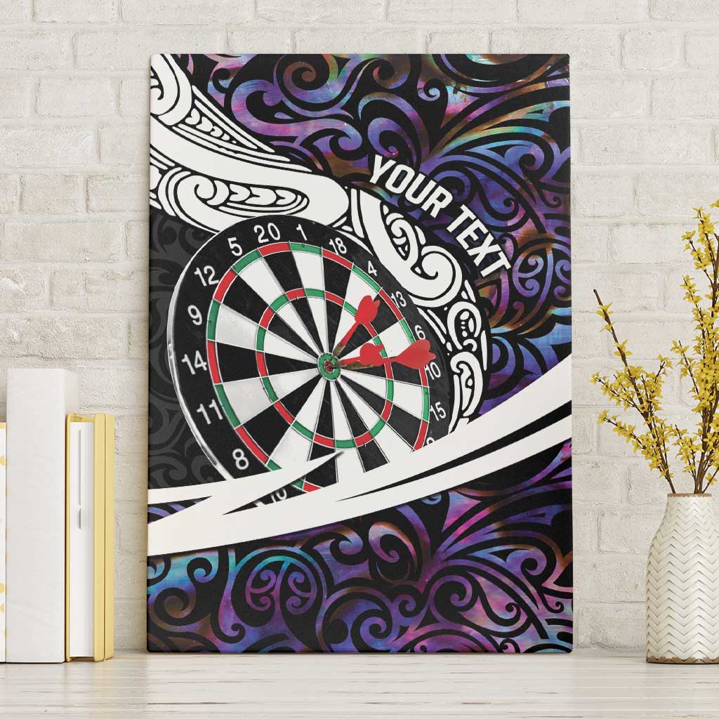 Personalized NZ Darts Canvas Wall Art Paua Shell Maori Koru Whakairo - Purple LT7 Without Frame Purple - Polynesian Pride