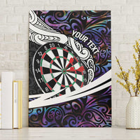 Personalized NZ Darts Canvas Wall Art Paua Shell Maori Koru Whakairo - Purple LT7 Without Frame Purple - Polynesian Pride
