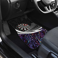 Personalized NZ Darts Car Mats Paua Shell Maori Koru Whakairo - Purple LT7 - Polynesian Pride