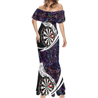 Personalized NZ Darts Mermaid Dress Paua Shell Maori Koru Whakairo - Purple - Polynesian Pride