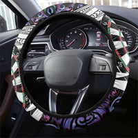NZ Darts Steering Wheel Cover Paua Shell Maori Koru Whakairo - Purple LT7 - Polynesian Pride