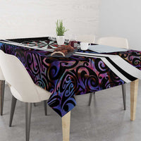Personalized NZ Darts Tablecloth Paua Shell Maori Koru Whakairo - Purple LT7 - Polynesian Pride