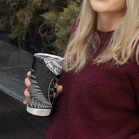 Personalized NZ Darts Tumbler Cup Paua Shell Maori Koru Whakairo - Purple - Polynesian Pride