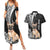 Personalised Polynesian Couples Matching Summer Maxi Dress and Hawaiian Shirt Bulldog With Polynesian Patterns LT7 Black - Polynesian Pride