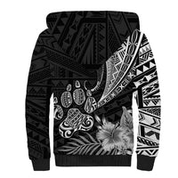 Personalised Polynesian Sherpa Hoodie Bulldog With Polynesian Patterns LT7 - Polynesian Pride
