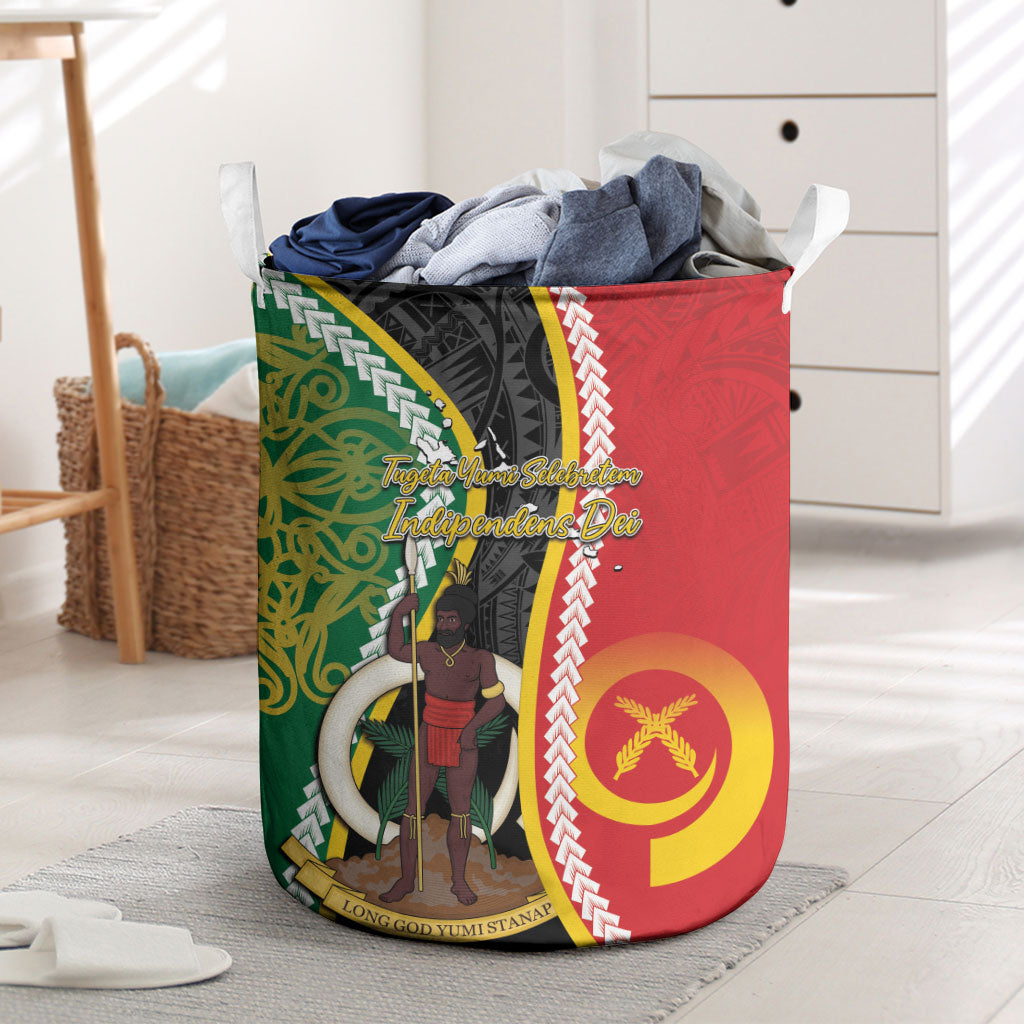 Ni-Vanuatu Indipendens Dei Celebretem Laundry Basket Yumi Yumi Yumi LT7 Multicolor - Polynesian Pride