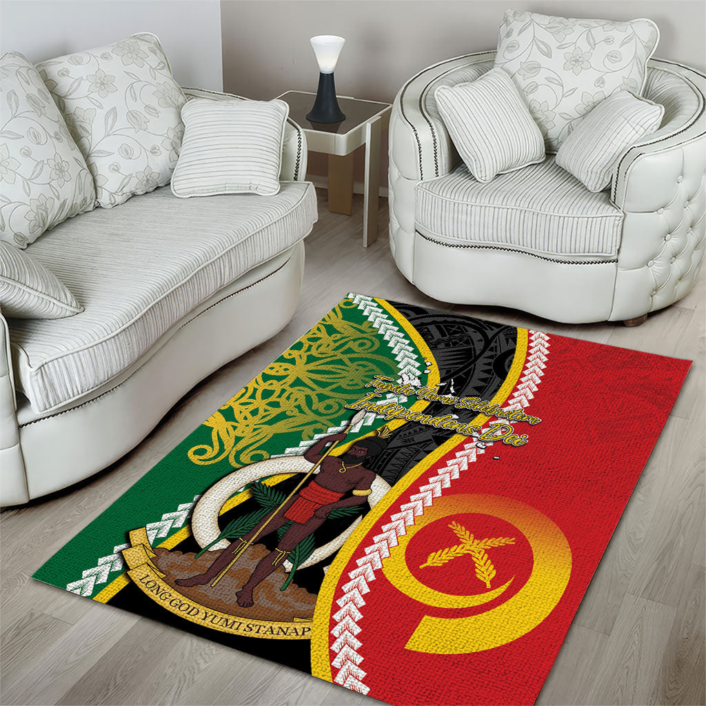 Ni-Vanuatu Indipendens Dei Celebretem Area Rug Yumi Yumi Yumi LT7 - Polynesian Pride