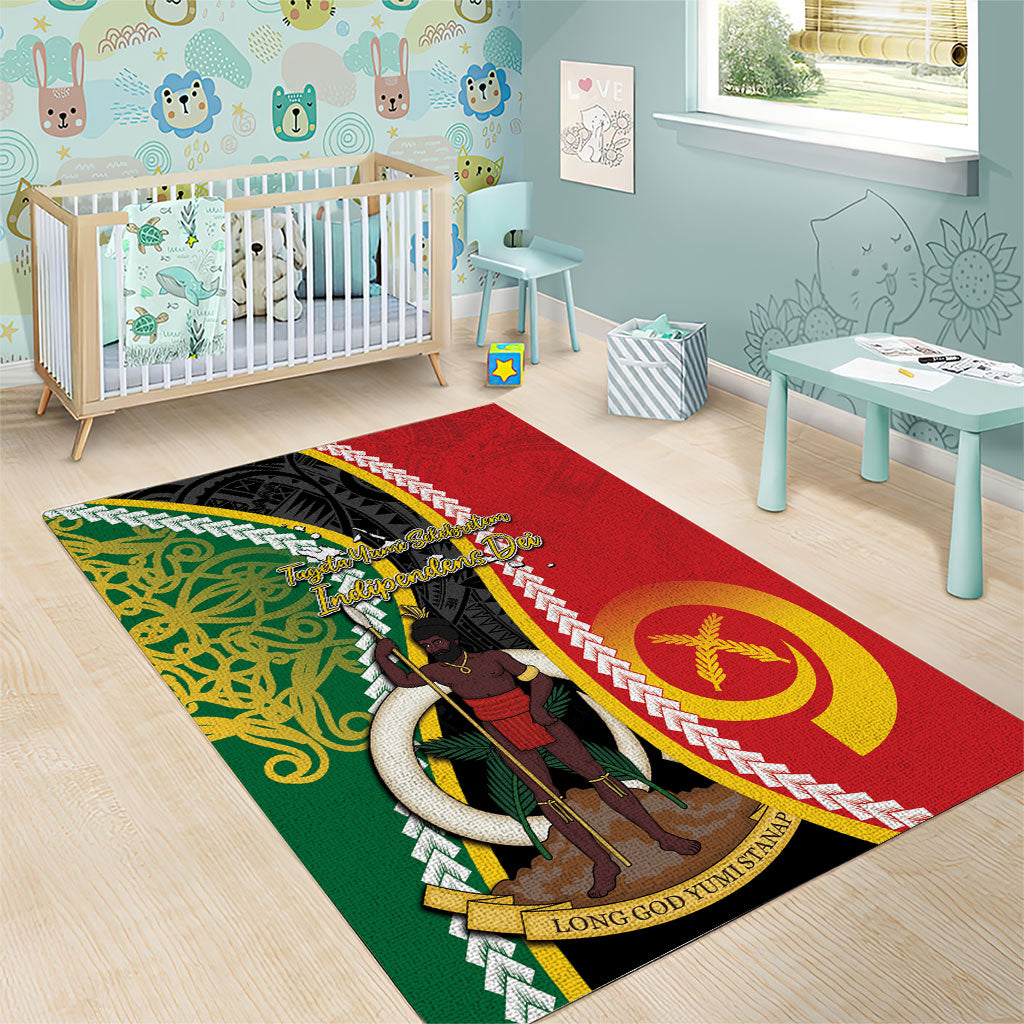 Ni-Vanuatu Indipendens Dei Celebretem Area Rug Yumi Yumi Yumi LT7 - Polynesian Pride