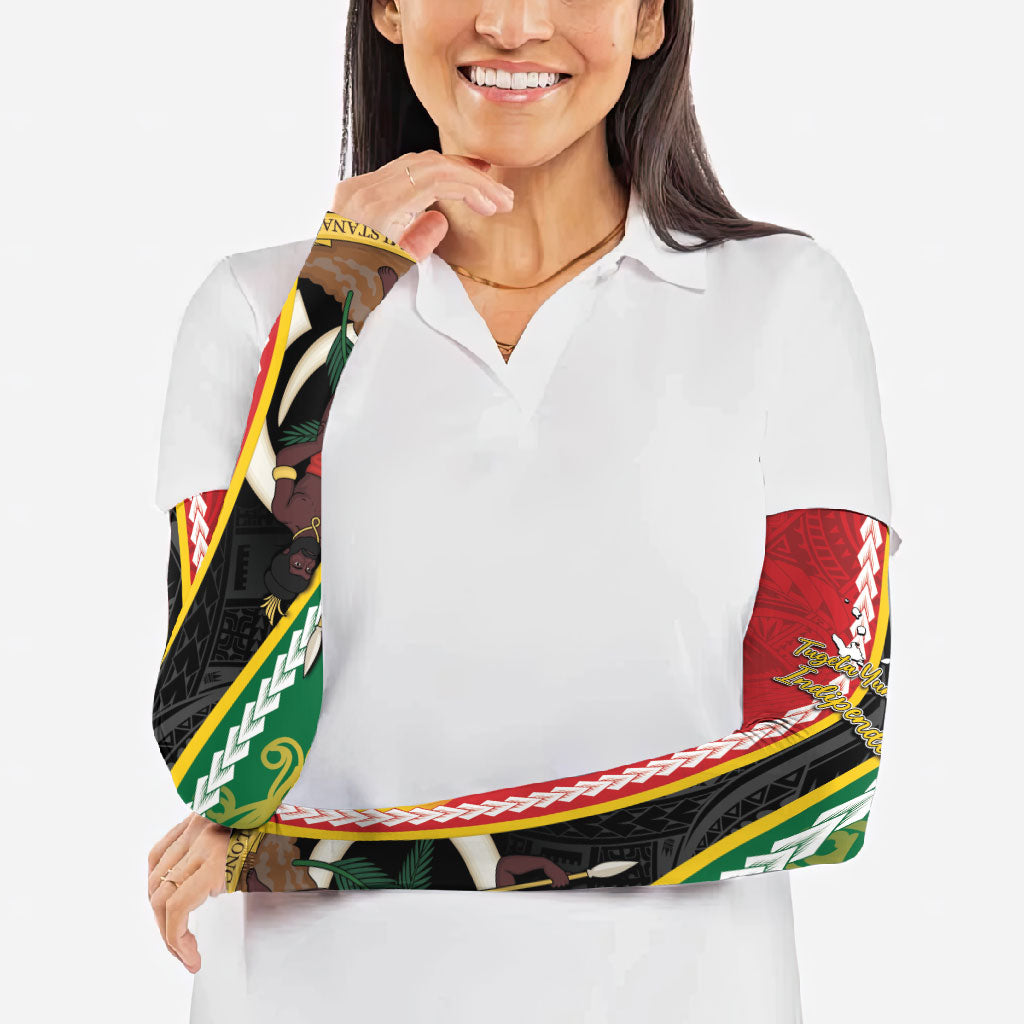 Ni-Vanuatu Indipendens Dei Celebretem Arm Sleeves Yumi Yumi Yumi LT7 - Polynesian Pride