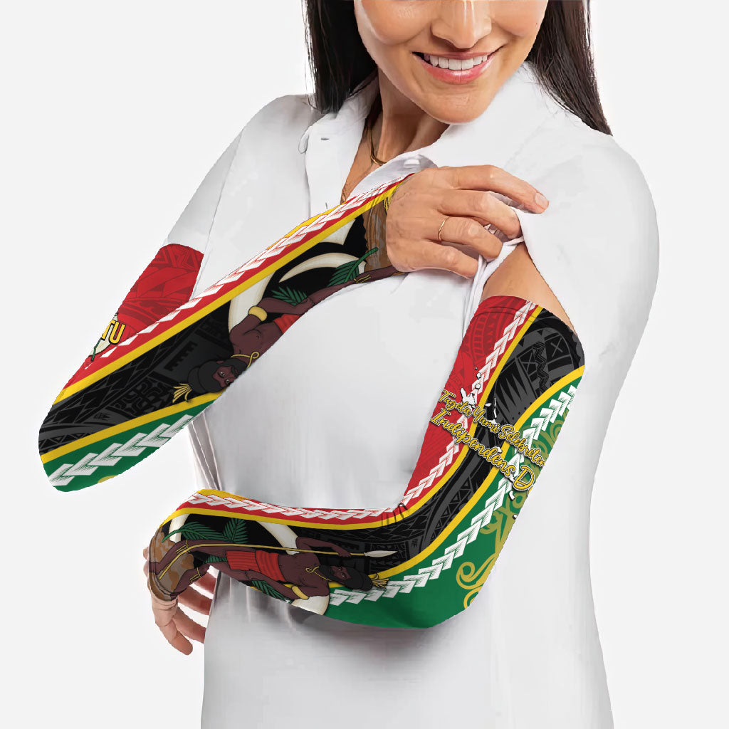 Ni-Vanuatu Indipendens Dei Celebretem Arm Sleeves Yumi Yumi Yumi LT7 - Polynesian Pride