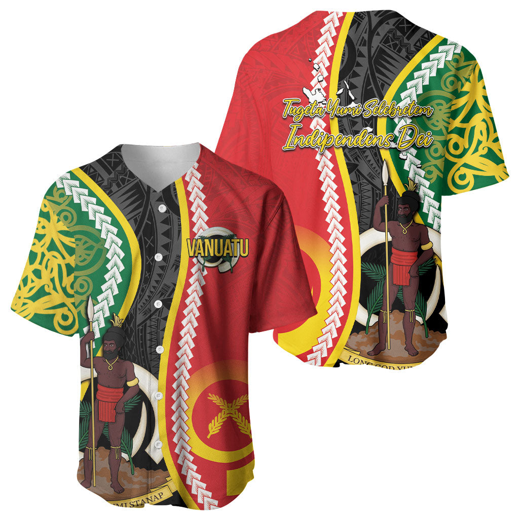 Ni-Vanuatu Indipendens Dei Celebretem Baseball Jersey Yumi Yumi Yumi LT7 - Polynesian Pride