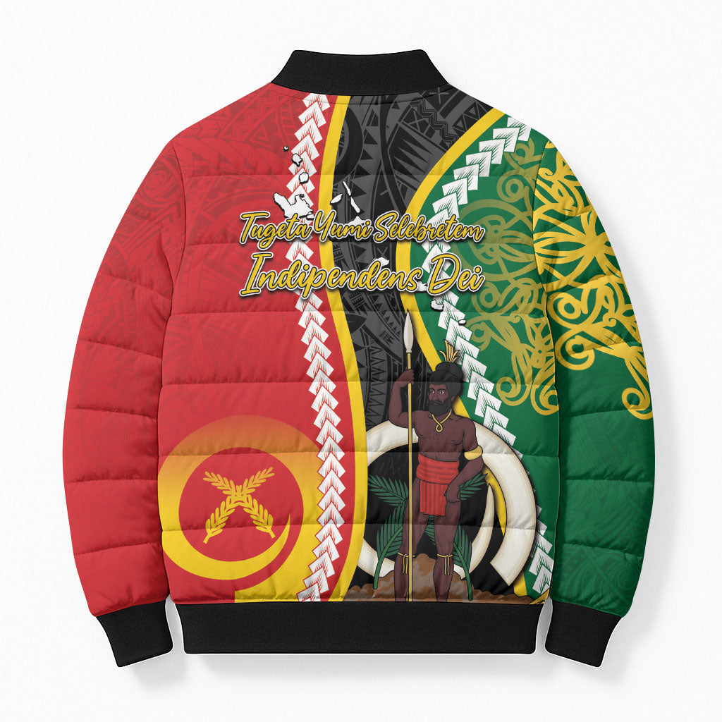 Ni-Vanuatu Indipendens Dei Celebretem Bomber Puffer Jacket Yumi Yumi Yumi LT7 - Polynesian Pride