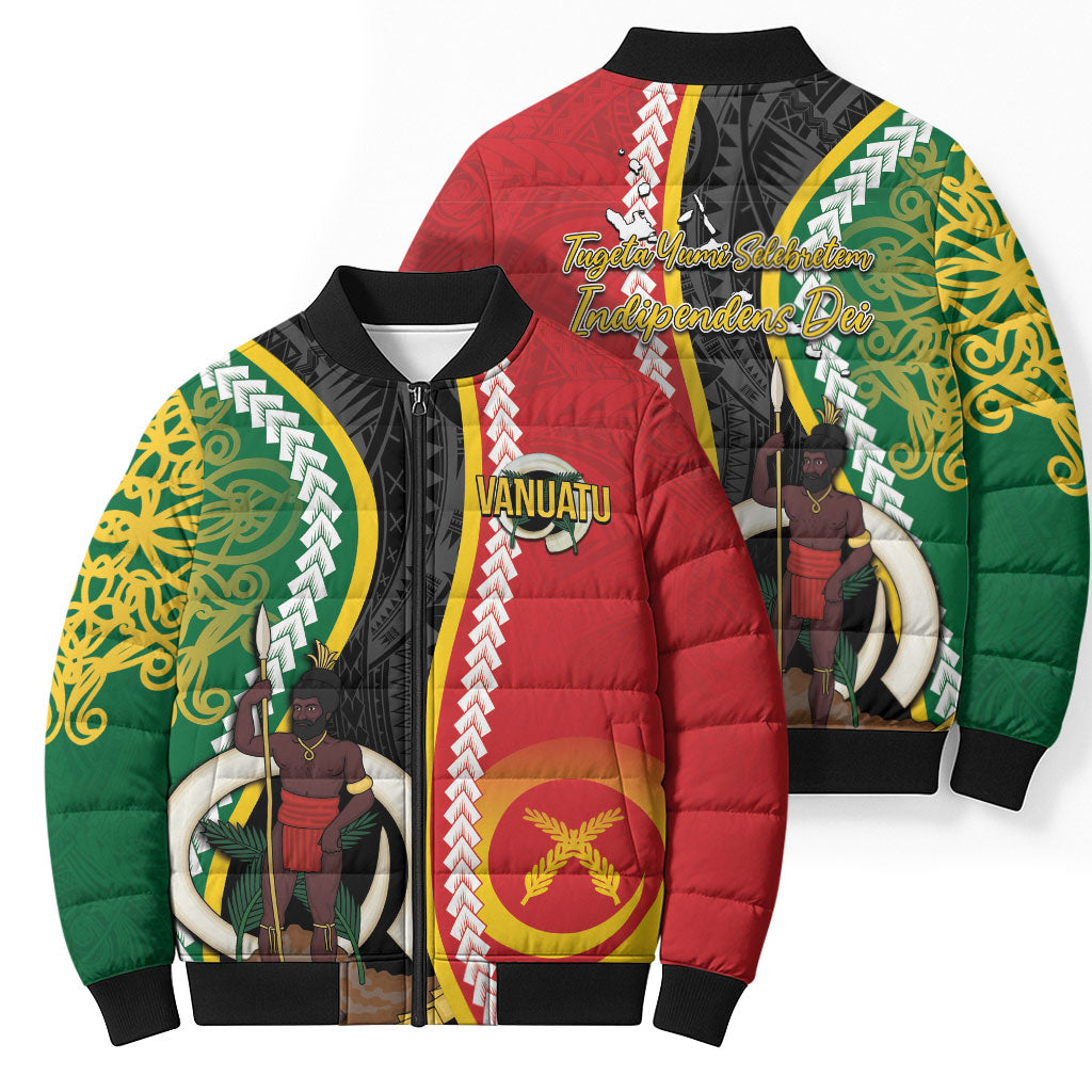 Ni-Vanuatu Indipendens Dei Celebretem Bomber Puffer Jacket Yumi Yumi Yumi LT7 - Polynesian Pride