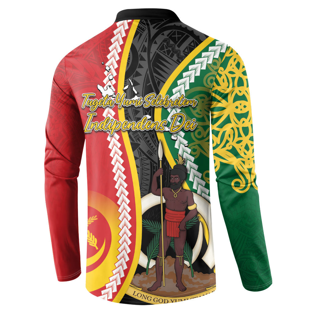 Ni-Vanuatu Indipendens Dei Celebretem Button Sweatshirt Yumi Yumi Yumi LT7 - Polynesian Pride