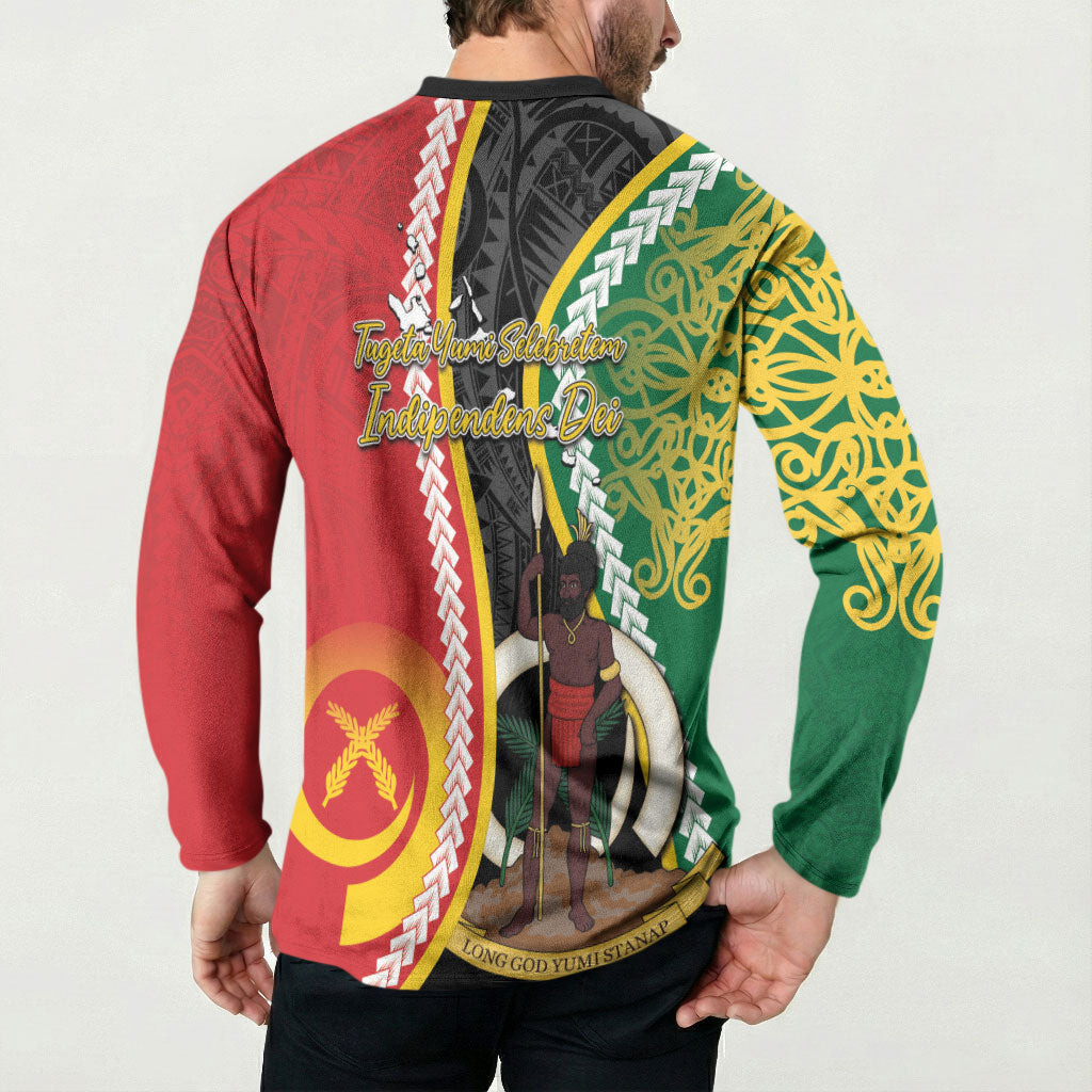 Ni-Vanuatu Indipendens Dei Celebretem Button Sweatshirt Yumi Yumi Yumi LT7 - Polynesian Pride
