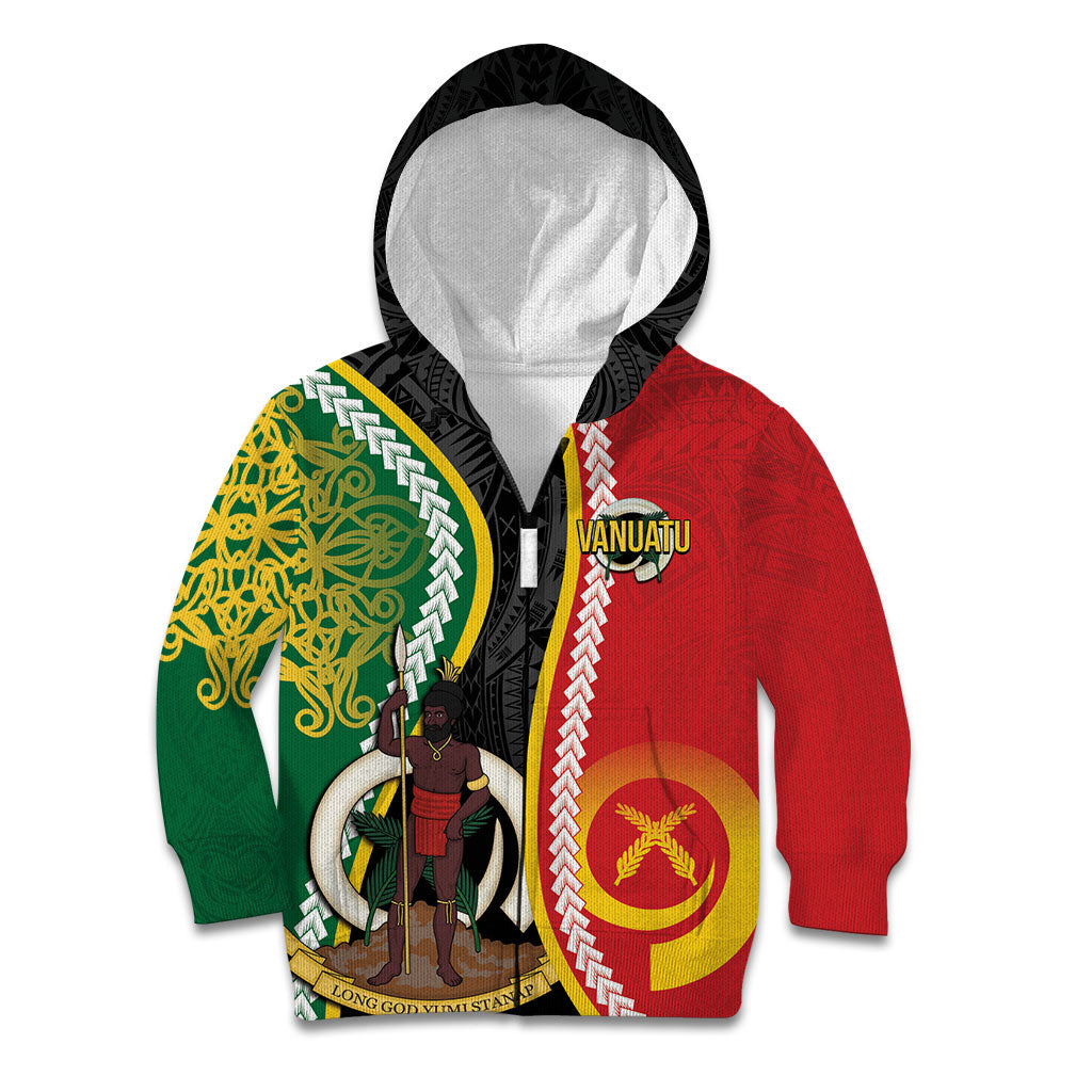 Ni-Vanuatu Indipendens Dei Celebretem Kid Hoodie Yumi Yumi Yumi LT7 Zip Hoodie Multicolor - Polynesian Pride