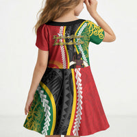 Ni-Vanuatu Indipendens Dei Celebretem Kid Short Sleeve Dress Yumi Yumi Yumi LT7 - Polynesian Pride