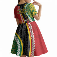 Ni-Vanuatu Indipendens Dei Celebretem Kid Short Sleeve Dress Yumi Yumi Yumi LT7 - Polynesian Pride