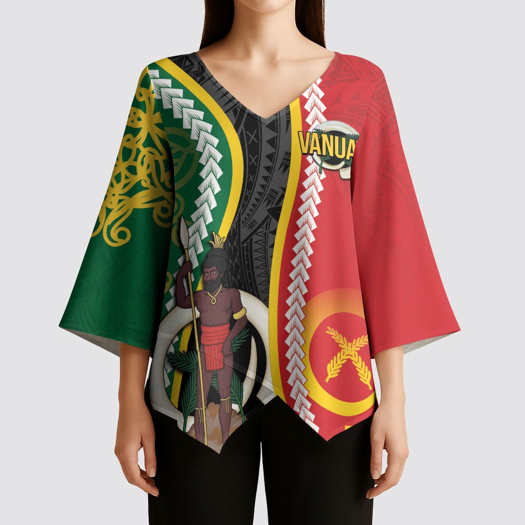 Ni-Vanuatu Indipendens Dei Celebretem Kimono Sleeve Blouse Yumi Yumi Yumi LT7 - Polynesian Pride