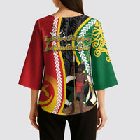 Ni-Vanuatu Indipendens Dei Celebretem Kimono Sleeve Blouse Yumi Yumi Yumi LT7 - Polynesian Pride