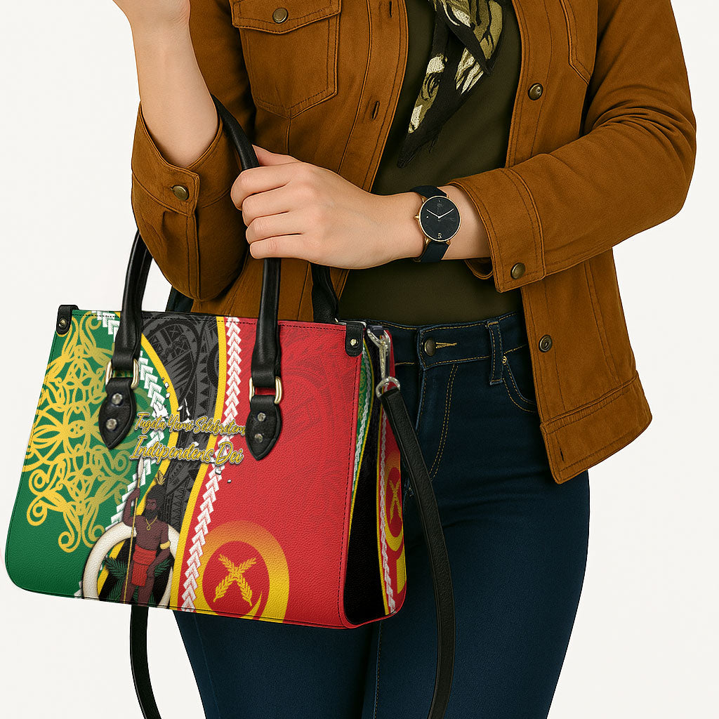 Ni-Vanuatu Indipendens Dei Celebretem Leather Bag Yumi Yumi Yumi LT7 - Polynesian Pride
