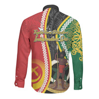 Ni-Vanuatu Indipendens Dei Celebretem Long Sleeve Button Shirt Yumi Yumi Yumi LT7 - Polynesian Pride