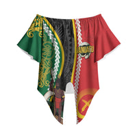 Ni-Vanuatu Indipendens Dei Celebretem Off Shoulder Wrap Waist Top Yumi Yumi Yumi LT7 Multicolor - Polynesian Pride