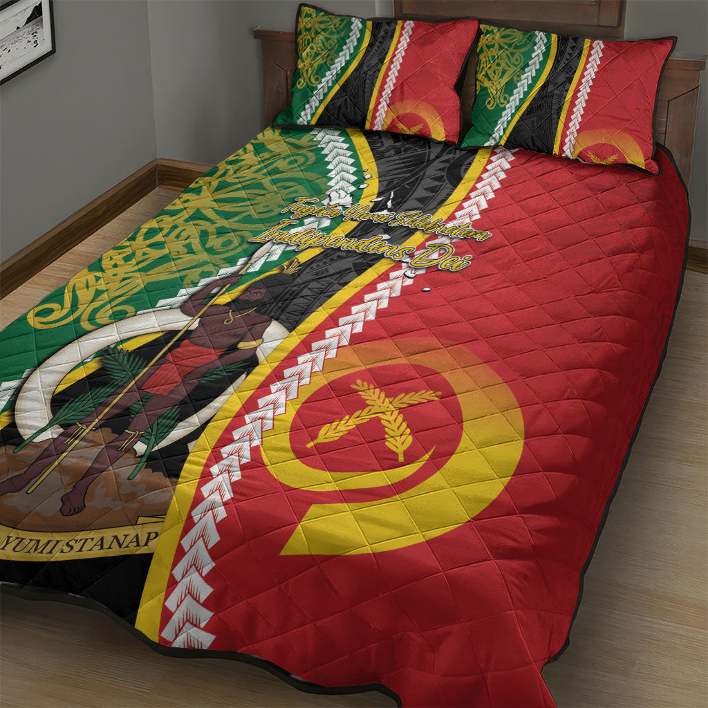 Ni-Vanuatu Indipendens Dei Celebretem Quilt Bed Set Yumi Yumi Yumi LT7 - Polynesian Pride