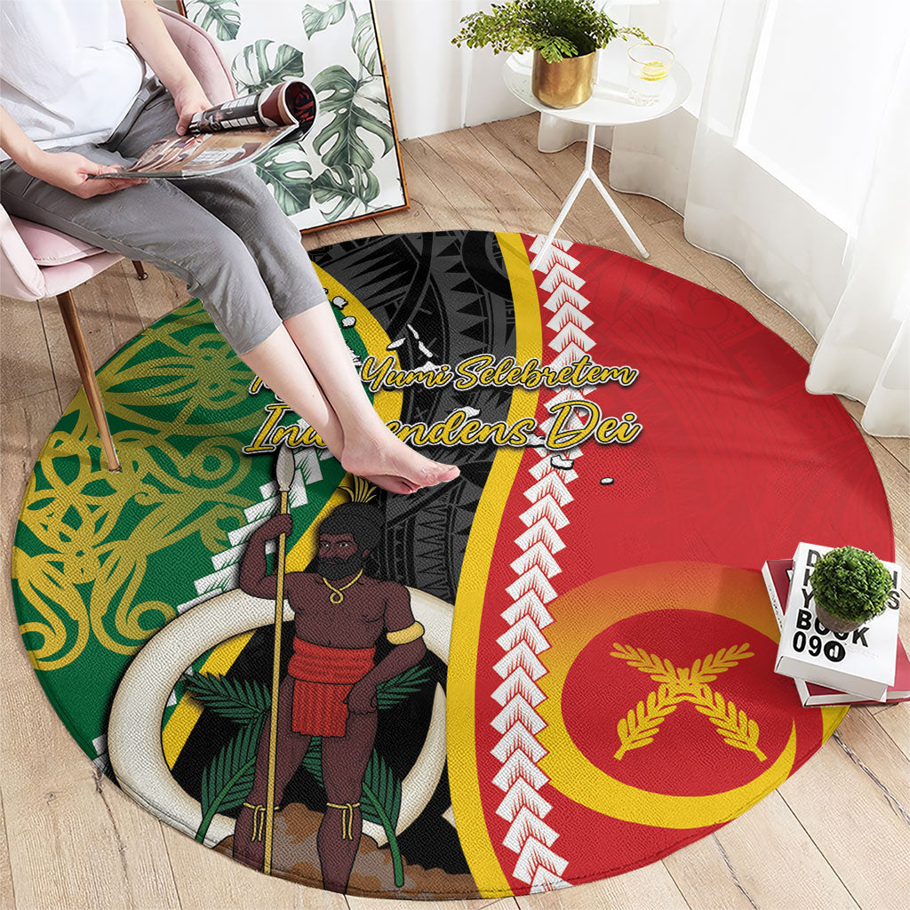 Ni-Vanuatu Indipendens Dei Celebretem Round Carpet Yumi Yumi Yumi LT7 - Polynesian Pride