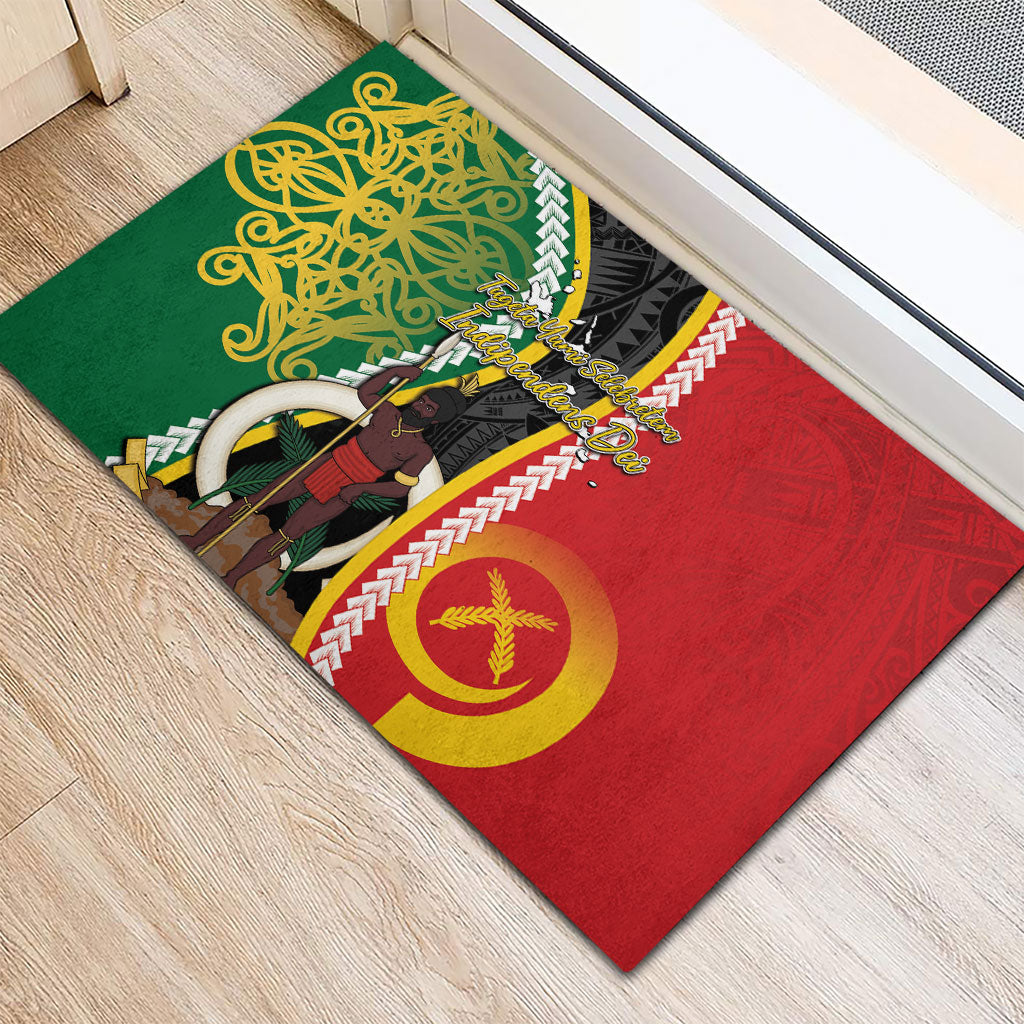 Ni-Vanuatu Indipendens Dei Celebretem Rubber Doormat Yumi Yumi Yumi LT7 - Polynesian Pride