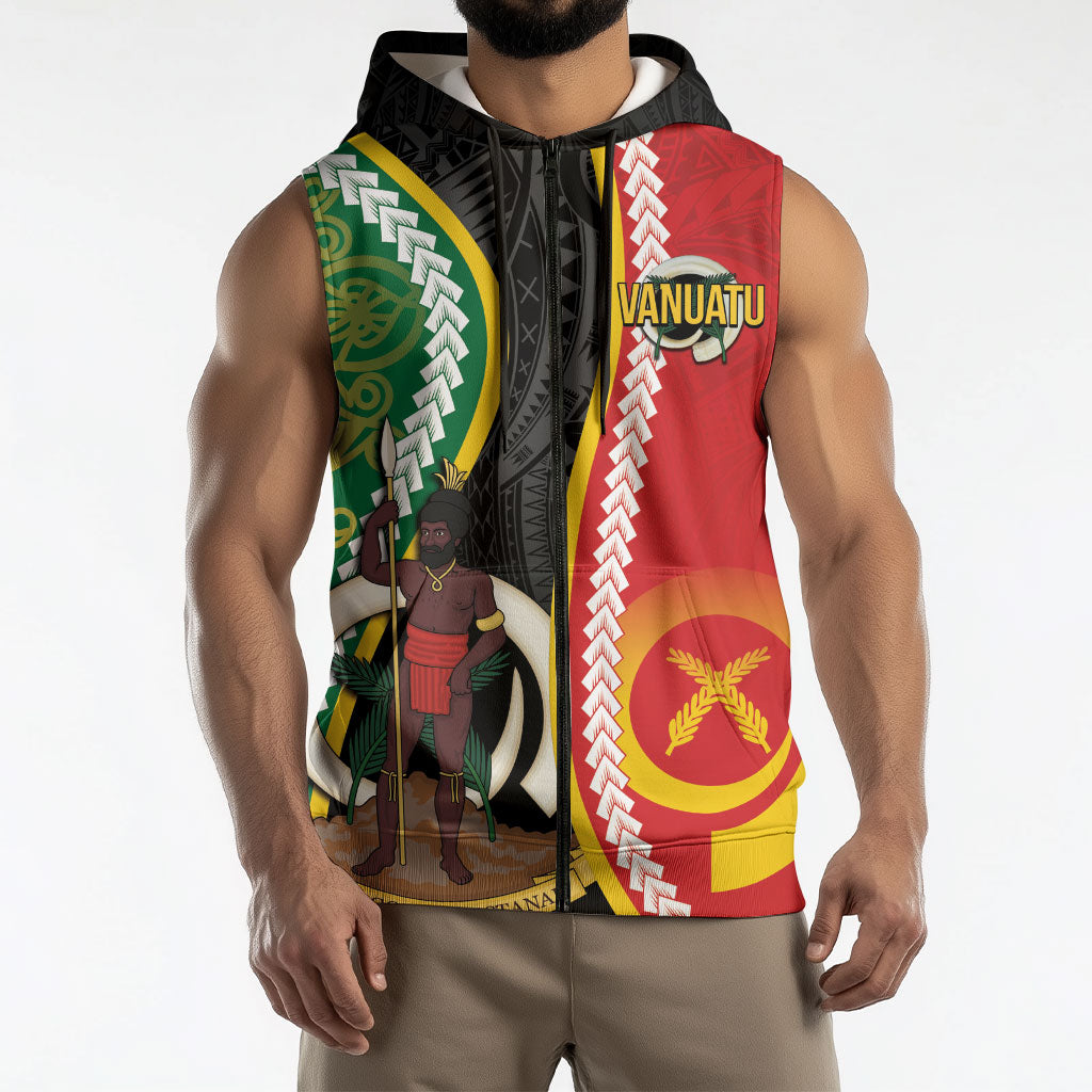 Ni-Vanuatu Indipendens Dei Celebretem Sleeveless Zip Hoodie Yumi Yumi Yumi LT7 - Polynesian Pride