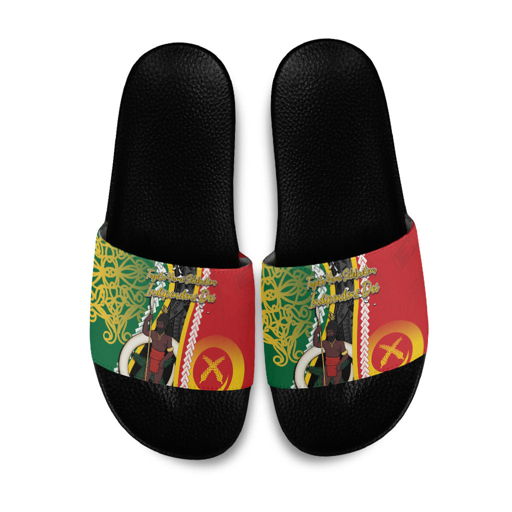 Ni-Vanuatu Indipendens Dei Celebretem Slide Sandals Yumi Yumi Yumi LT7 Multicolor - Polynesian Pride