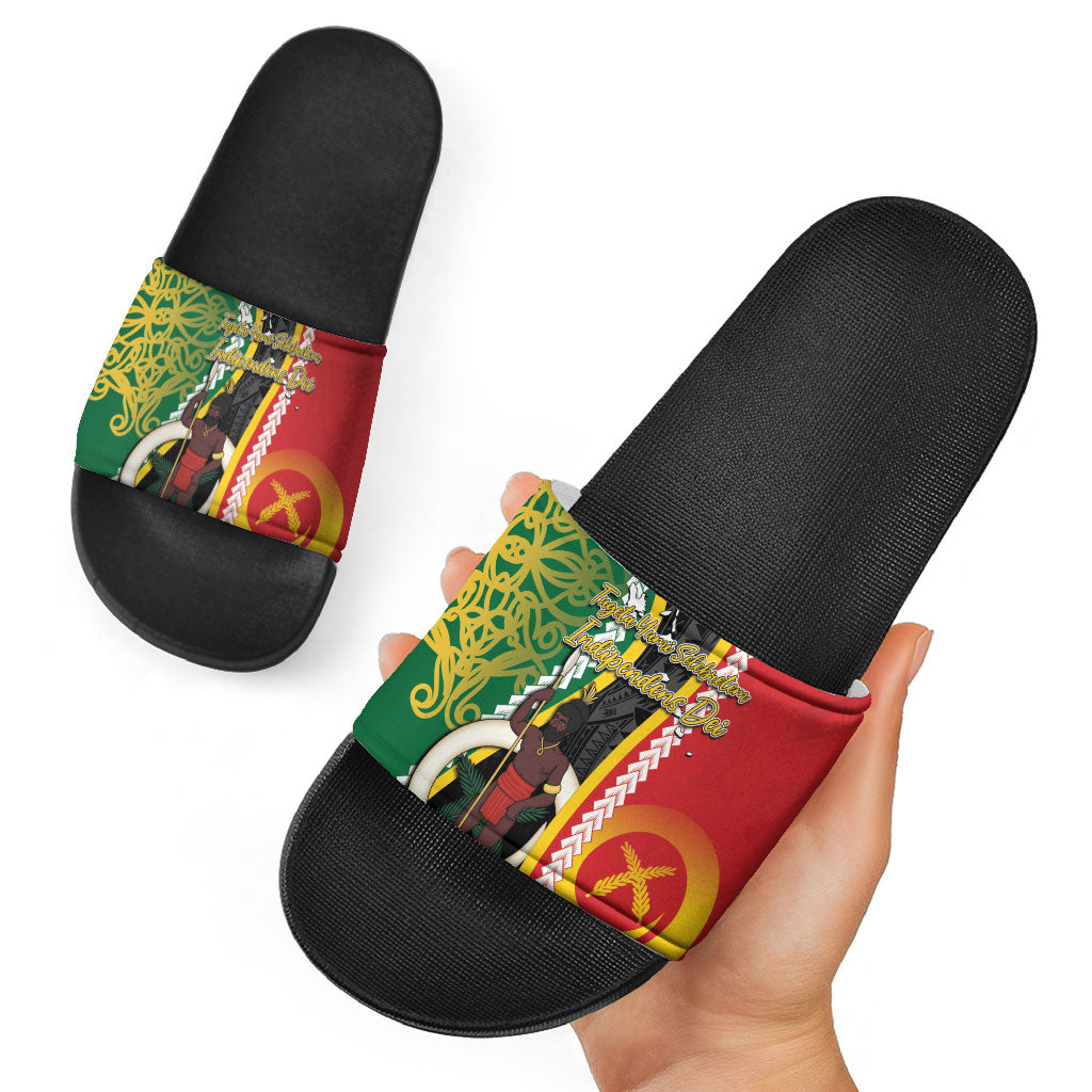 Ni-Vanuatu Indipendens Dei Celebretem Slide Sandals Yumi Yumi Yumi LT7 - Polynesian Pride