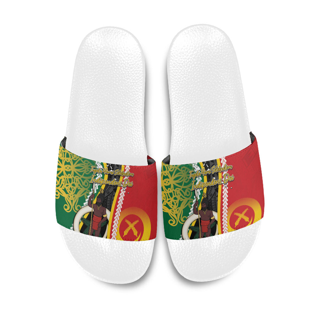 Ni-Vanuatu Indipendens Dei Celebretem Slide Sandals Yumi Yumi Yumi LT7 Multicolor - Polynesian Pride