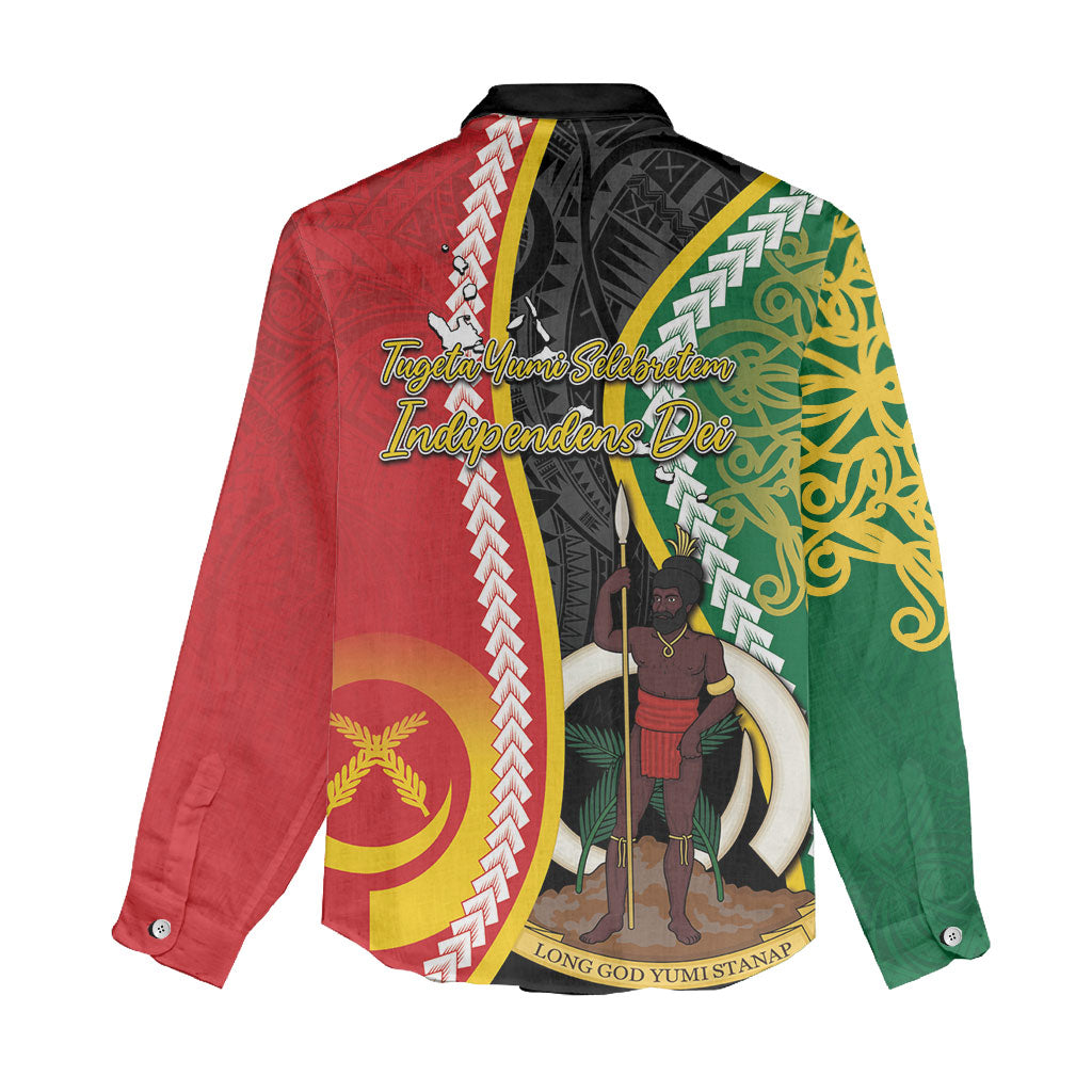 Ni-Vanuatu Indipendens Dei Celebretem Women Casual Shirt Yumi Yumi Yumi LT7 - Polynesian Pride