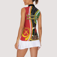 Ni-Vanuatu Indipendens Dei Celebretem Women Sleeveless Polo Shirt Yumi Yumi Yumi LT7 - Polynesian Pride