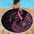 Polynesian Pink Power Beach Blanket Breast Cancer Ribbon Turtle and Flowers