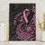 Polynesian Pink Power Canvas Wall Art Breast Cancer Ribbon Turtle and Flowers